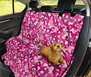 Breast Cancer Awareness Symbol Print Pet Car Back Seat Cover