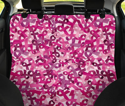 Breast Cancer Awareness Symbol Print Pet Car Back Seat Cover