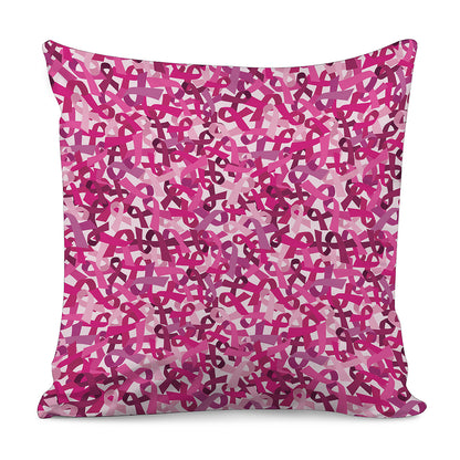 Breast Cancer Awareness Symbol Print Pillow Cover
