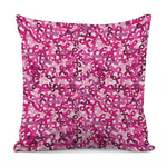 Breast Cancer Awareness Symbol Print Pillow Cover