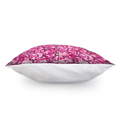 Breast Cancer Awareness Symbol Print Pillow Cover