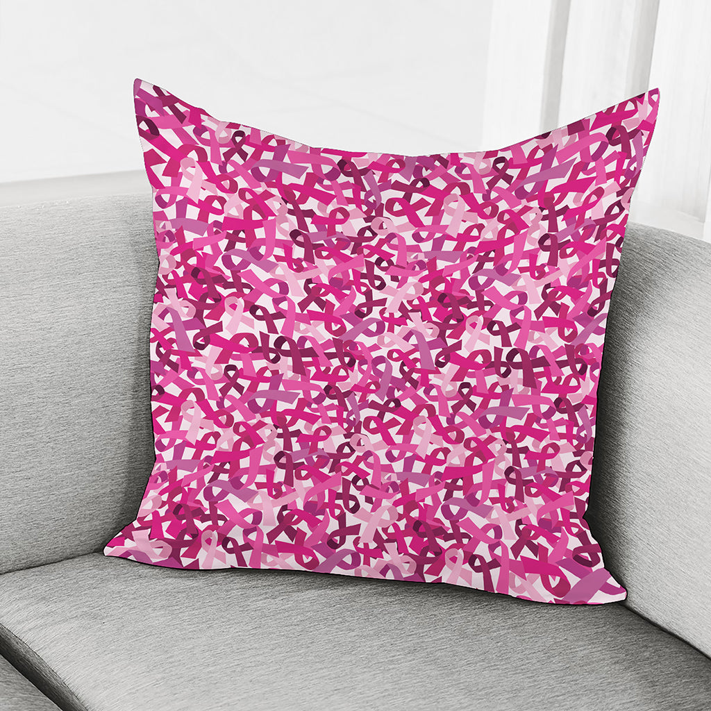 Breast Cancer Awareness Symbol Print Pillow Cover