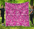 Breast Cancer Awareness Symbol Print Quilt