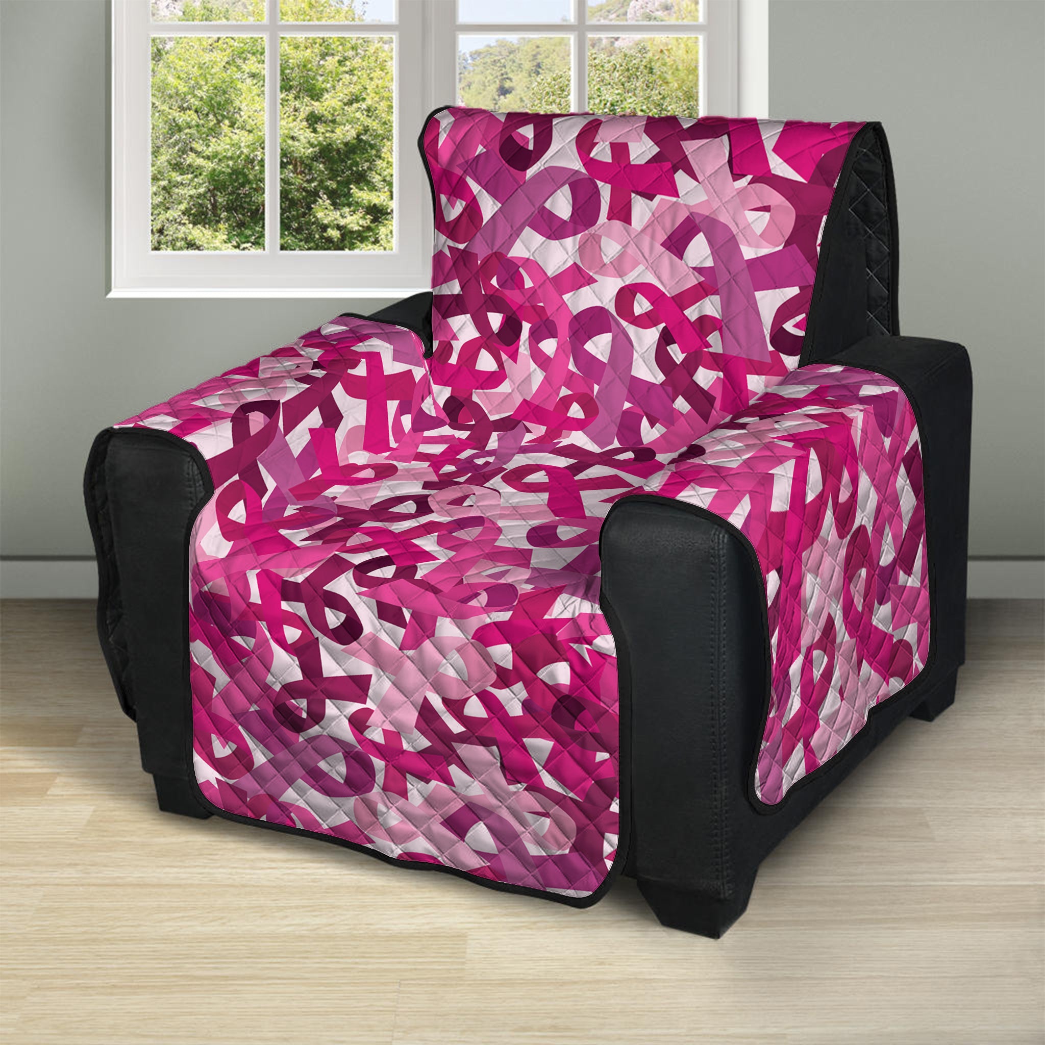 Breast Cancer Awareness Symbol Print Recliner Protector GearFrost
