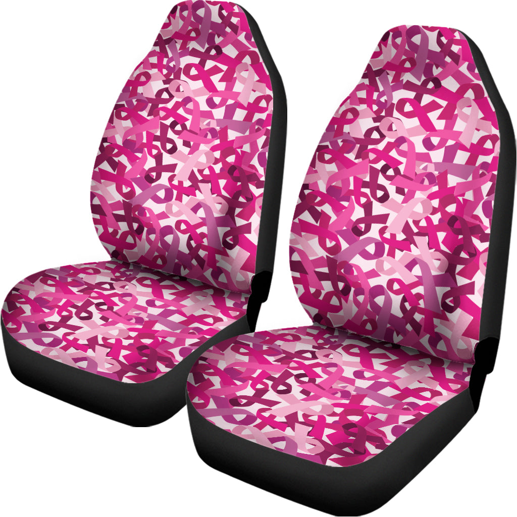 Breast Cancer Awareness Symbol Print Universal Fit Car Seat Covers