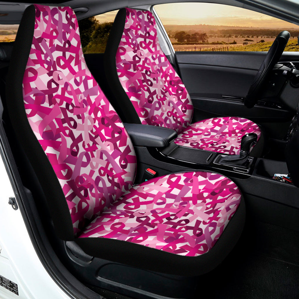 Breast Cancer Awareness Symbol Print Universal Fit Car Seat Covers