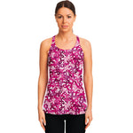 Breast Cancer Awareness Symbol Print Women's Racerback Tank Top