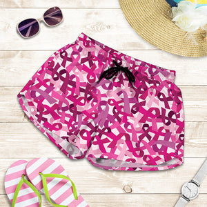 Breast Cancer Awareness Symbol Print Women's Shorts