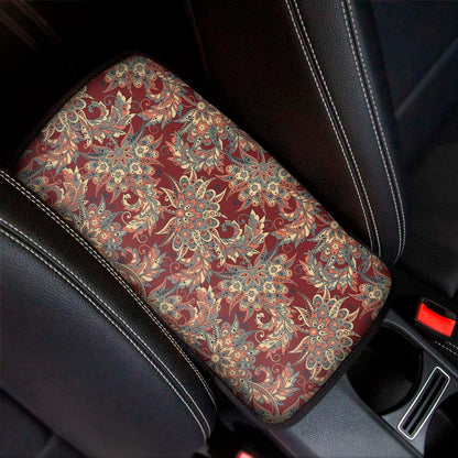 Brick Floral Bohemian Pattern Print Car Center Console Cover