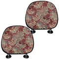 Brick Floral Bohemian Pattern Print Car Headrest Covers