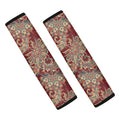 Brick Floral Bohemian Pattern Print Car Seat Belt Covers