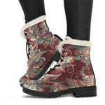 Brick Floral Bohemian Pattern Print Comfy Boots GearFrost