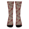Brick Floral Bohemian Pattern Print Crew Socks