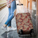 Brick Floral Bohemian Pattern Print Luggage Cover GearFrost