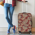 Brick Floral Bohemian Pattern Print Luggage Cover GearFrost