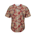 Brick Floral Bohemian Pattern Print Men's Baseball Jersey