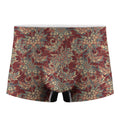 Brick Floral Bohemian Pattern Print Men's Boxer Briefs