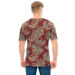 Brick Floral Bohemian Pattern Print Men's T-Shirt