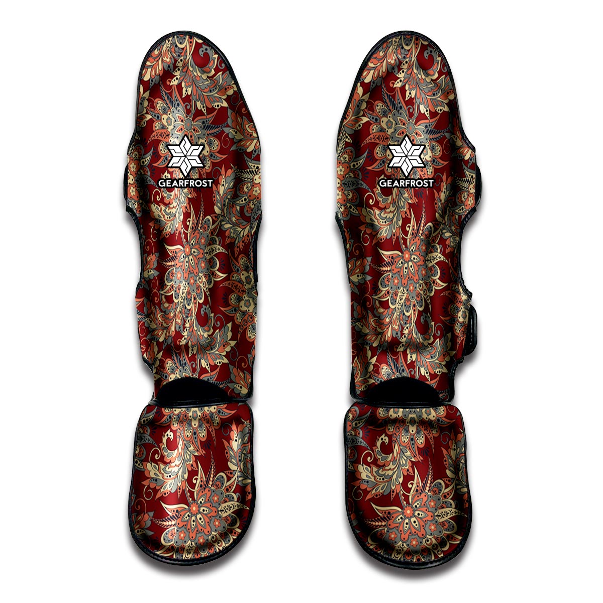 Brick Floral Bohemian Pattern Print Muay Thai Shin Guard
