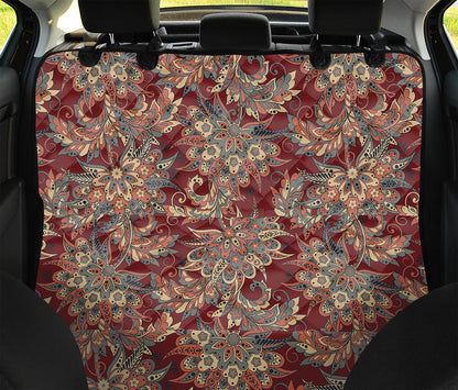 Brick Floral Bohemian Pattern Print Pet Car Back Seat Cover