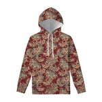 Brick Floral Bohemian Pattern Print Pullover Hoodie