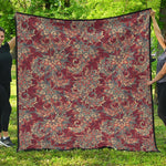 Brick Floral Bohemian Pattern Print Quilt