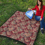 Brick Floral Bohemian Pattern Print Quilt