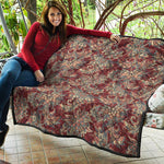 Brick Floral Bohemian Pattern Print Quilt