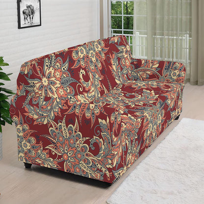 Brick Floral Bohemian Pattern Print Sofa Cover