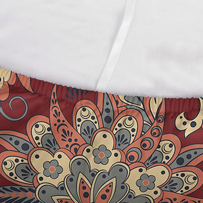 Brick Floral Bohemian Pattern Print Sofa Cover