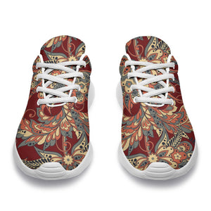 Brick Floral Bohemian Pattern Print Sport Shoes GearFrost