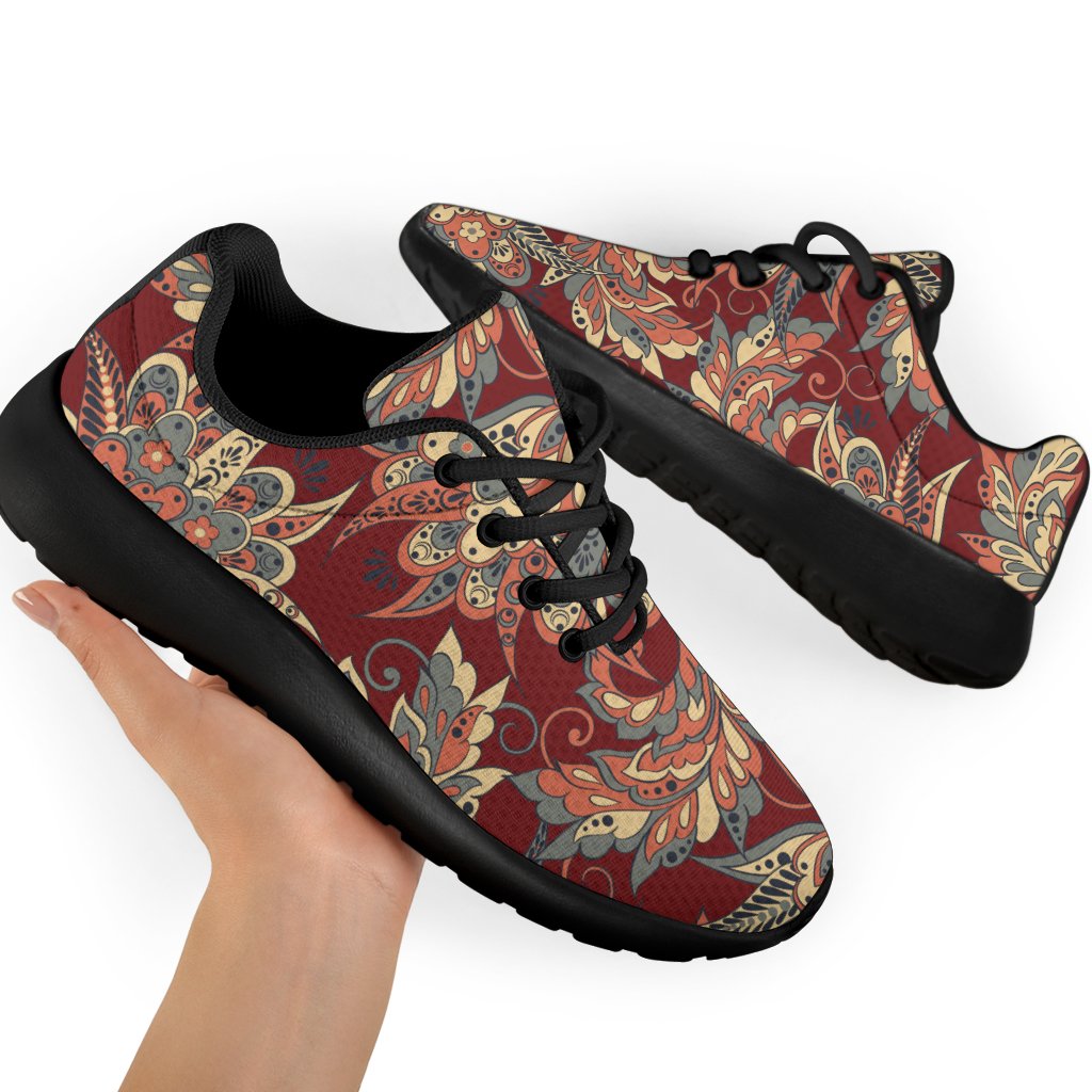 Brick Floral Bohemian Pattern Print Sport Shoes GearFrost