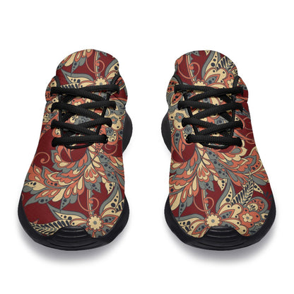 Brick Floral Bohemian Pattern Print Sport Shoes GearFrost