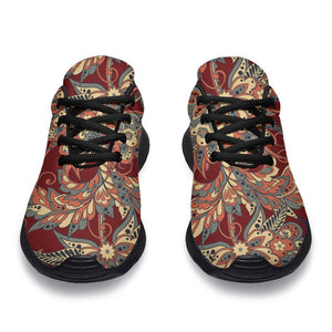 Brick Floral Bohemian Pattern Print Sport Shoes GearFrost