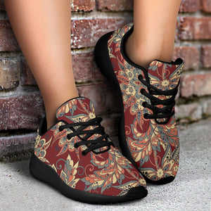 Brick Floral Bohemian Pattern Print Sport Shoes GearFrost