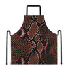 Brick Red Python Snakeskin Print Apron