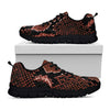 Brick Red Python Snakeskin Print Black Sneakers