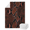 Brick Red Python Snakeskin Print Blanket