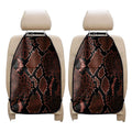 Brick Red Python Snakeskin Print Car Seat Organizers