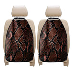 Brick Red Python Snakeskin Print Car Seat Organizers