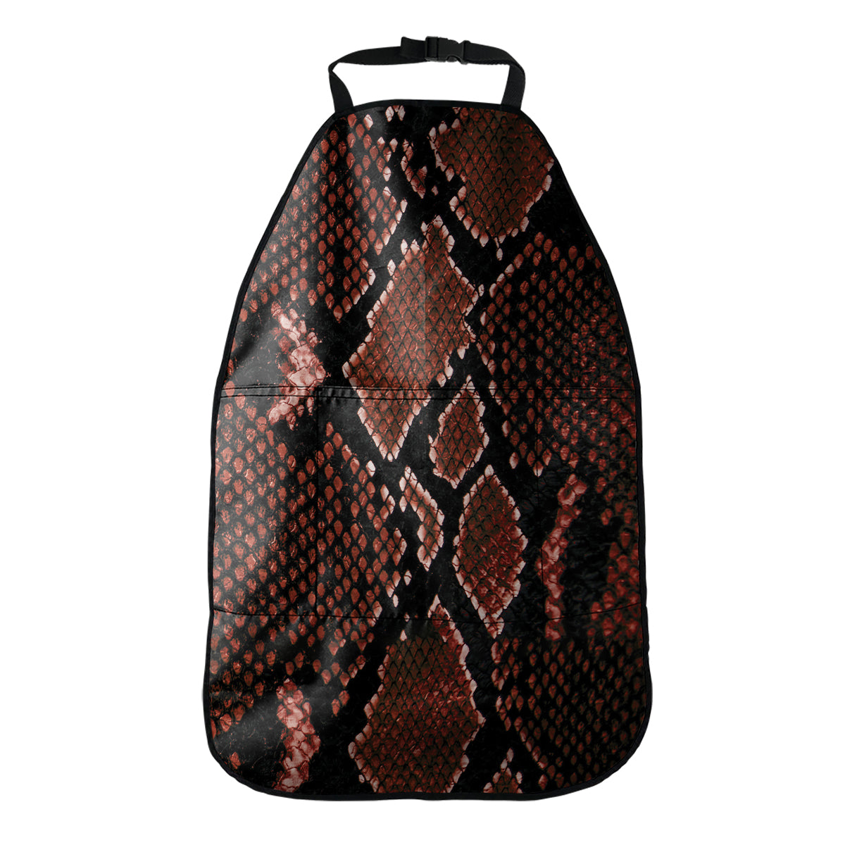 Brick Red Python Snakeskin Print Car Seat Organizers
