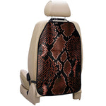 Brick Red Python Snakeskin Print Car Seat Organizers