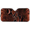 Brick Red Python Snakeskin Print Car Sun Shade