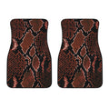 Brick Red Python Snakeskin Print Front Car Floor Mats