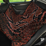 Brick Red Python Snakeskin Print Pet Car Back Seat Cover