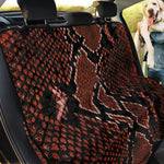 Brick Red Python Snakeskin Print Pet Car Back Seat Cover