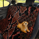 Brick Red Python Snakeskin Print Pet Car Back Seat Cover