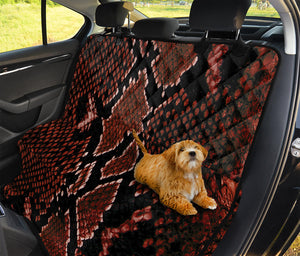 Brick Red Python Snakeskin Print Pet Car Back Seat Cover