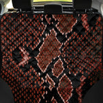 Brick Red Python Snakeskin Print Pet Car Back Seat Cover