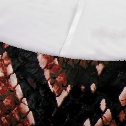 Brick Red Python Snakeskin Print Sofa Cover